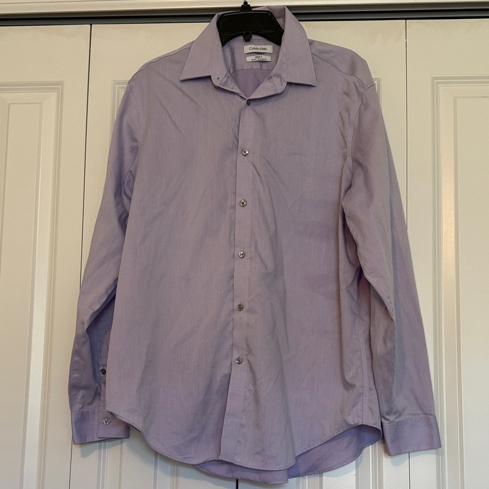 Calvin Klein Men's Lavender Dress Shirt